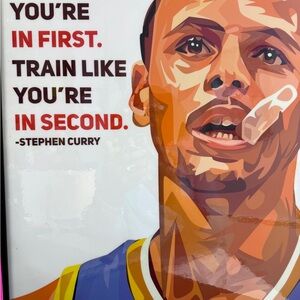 Gallery Stephen Curry Motivational Poster - Red, Orange, Blue